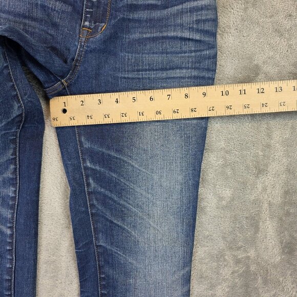 Madewell Skinny Skinny Jeans Womens 27 Blue Stretch Distressed Denim Mid Rise - Picture 6 of 12